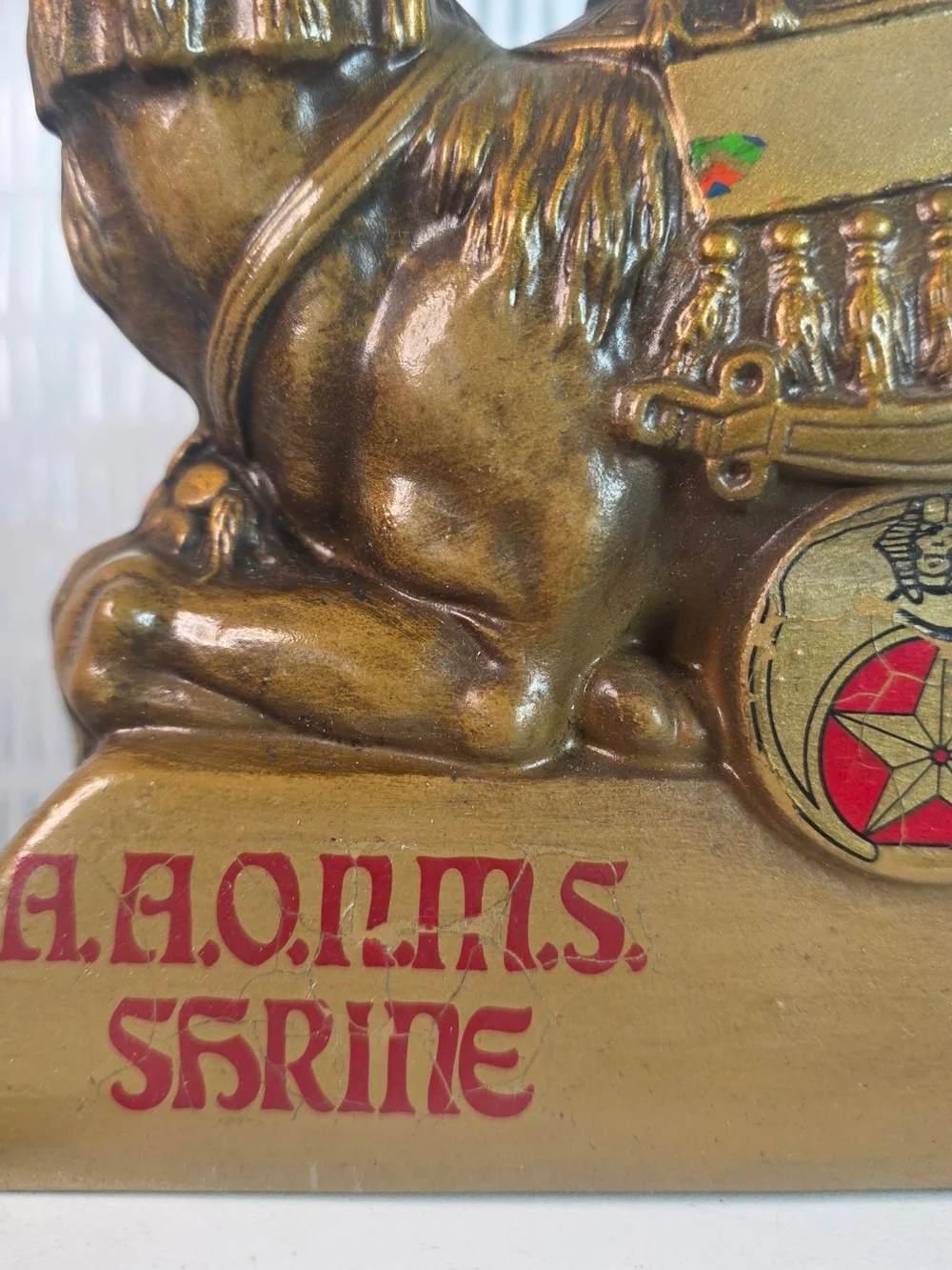 Vintage Old Mr Boston Bicentennial A.A.O.N.M. Shrine Camel Whiskey Decanter 1976